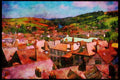 Devon England 291019 Rooftops Totnes A4 Limited Edition Watercolour Print