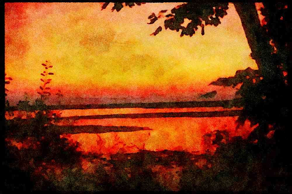 Devon England 291022 Slapton Ley, Dawn A4 Limited Edition Watercolour Print