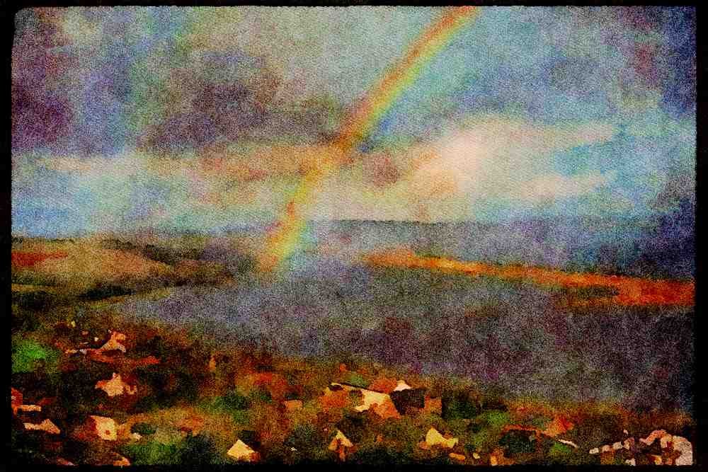 Devon England 291024 Rainbow Over The Ley A4 Limited Edition Watercolour Print