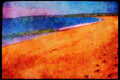 Devon England 291031 Slapton Sands, With Footprints A4 Limited Edition Watercolour Print