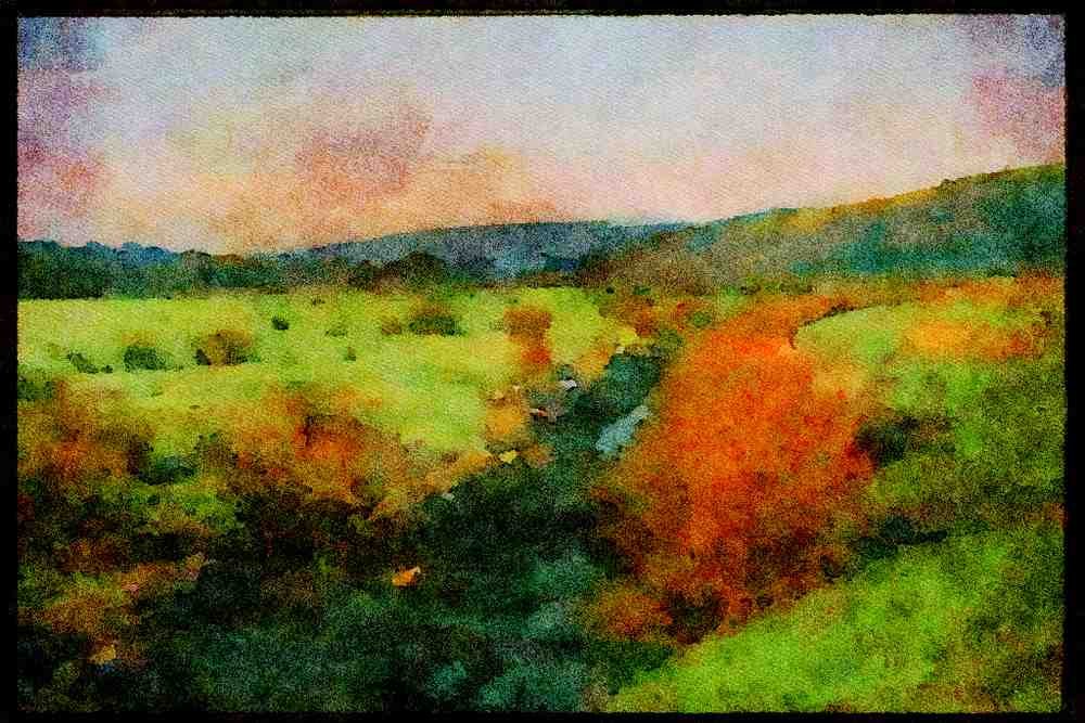 Devon England 291048 Avon Marshes A4 Limited Edition Watercolour Print