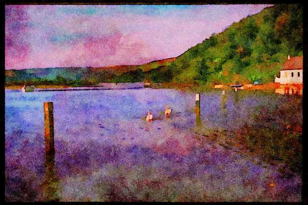 Devon England 291049 Tidal Road At Aveton Gifford A4 Limited Edition Watercolour Print