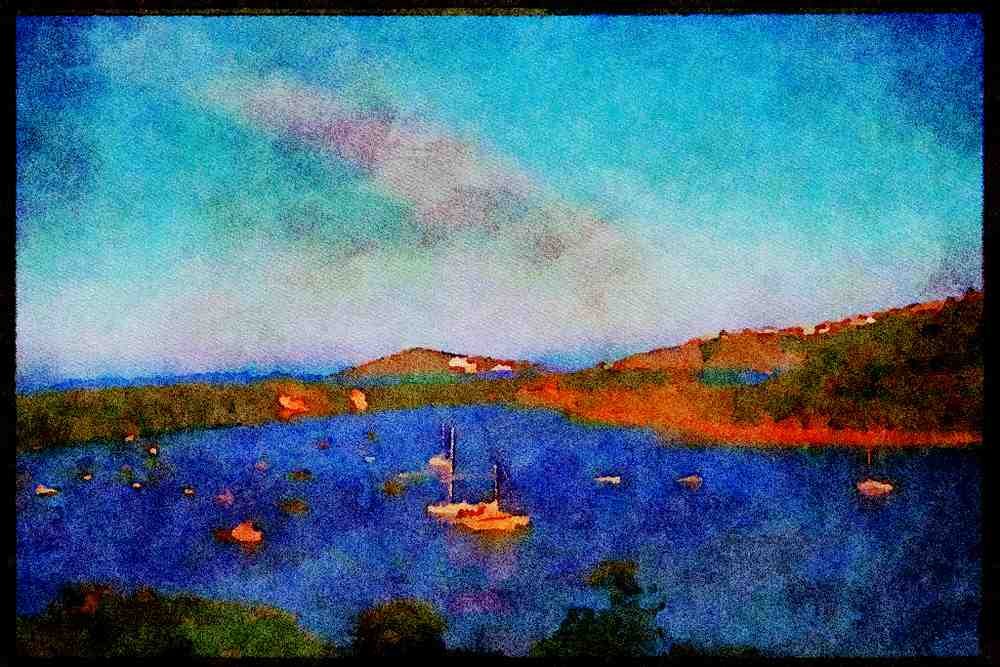 Devon England 291052 Avon And Burgh Island A4 Limited Edition Watercolour Print