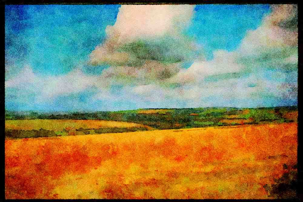 Devon England 291054 Clouds Over Avon Valley A4 Limited Edition Watercolour Print
