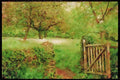 Devon England 291055 Orchard In Spring A4 Limited Edition Watercolour Print