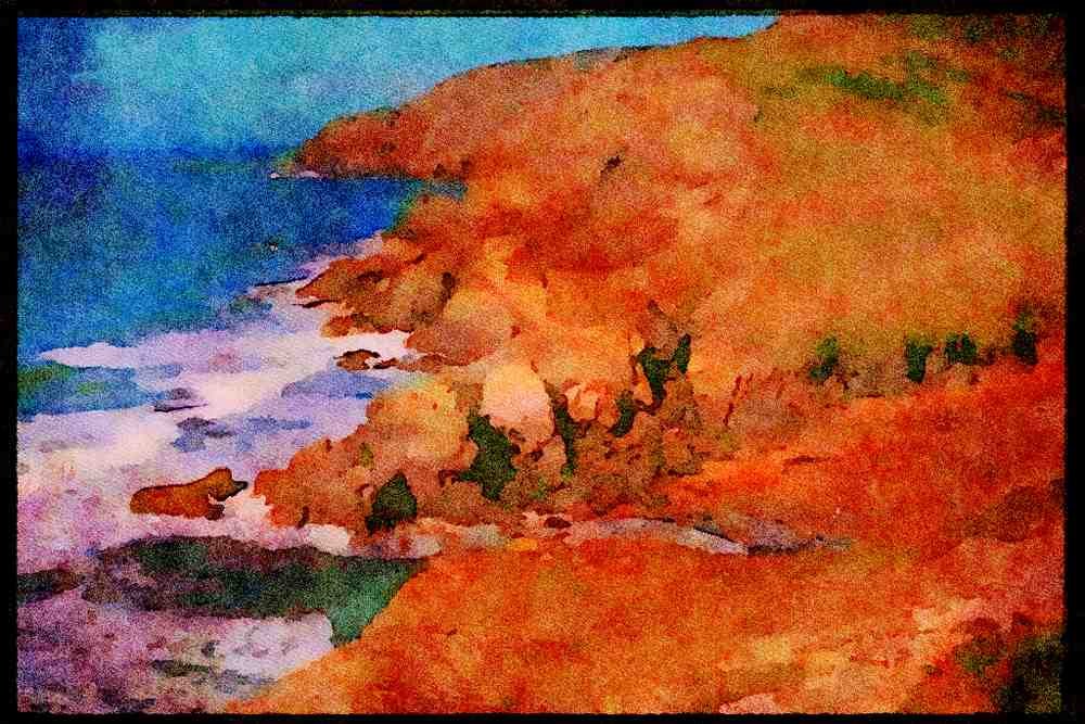Devon England 291059 Soar Mill Cove A4 Limited Edition Watercolour Print