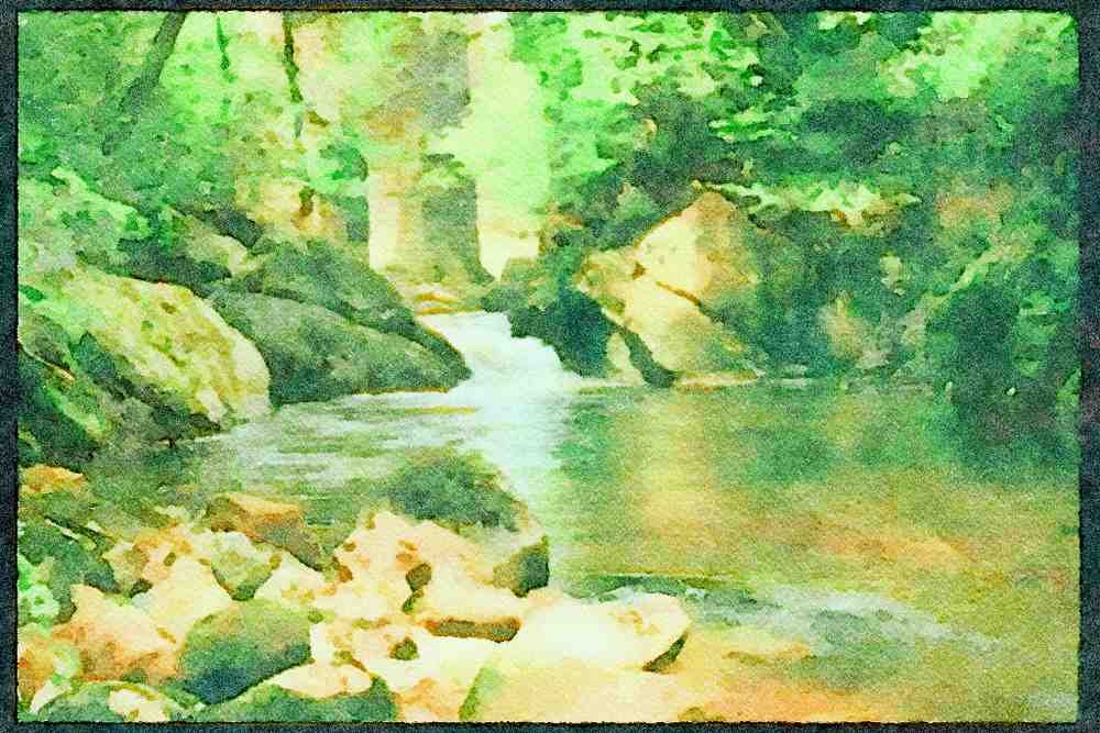 Devon England 291063 River Erme At Ivybridge A4 Limited Edition Watercolour Print