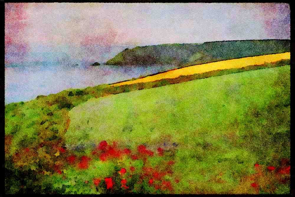 Devon England 291074 Bolt Head A4 Limited Edition Watercolour Print