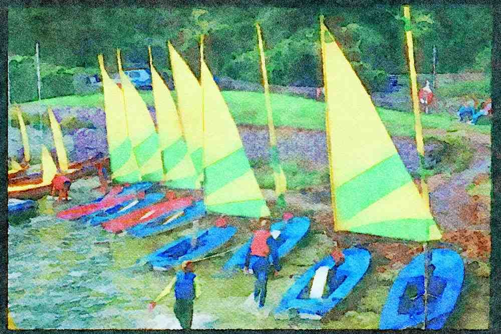 Devon England 291084 Sailboats A4 Limited Edition Watercolour Print