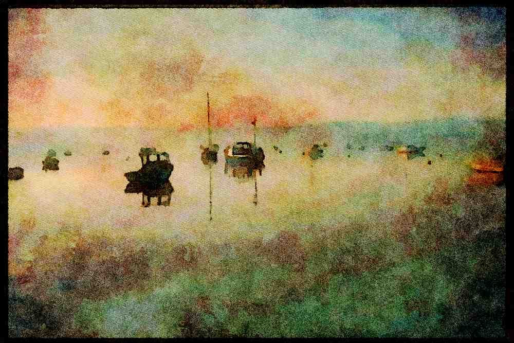 Devon England 291086 Boats, Bowcombe A4 Limited Edition Watercolour Print