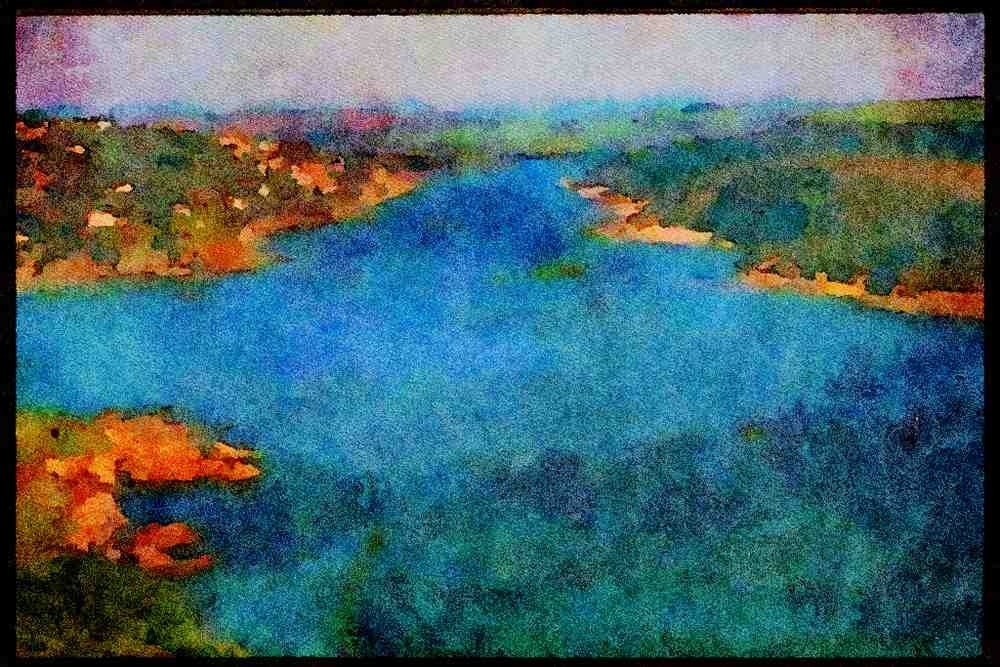 Devon England 291090 Salcombe From Sharp Tor A4 Limited Edition Watercolour Print