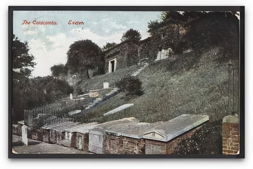 Devon Exeter The Catacombs On Hillside Vintage A4 Photo Print