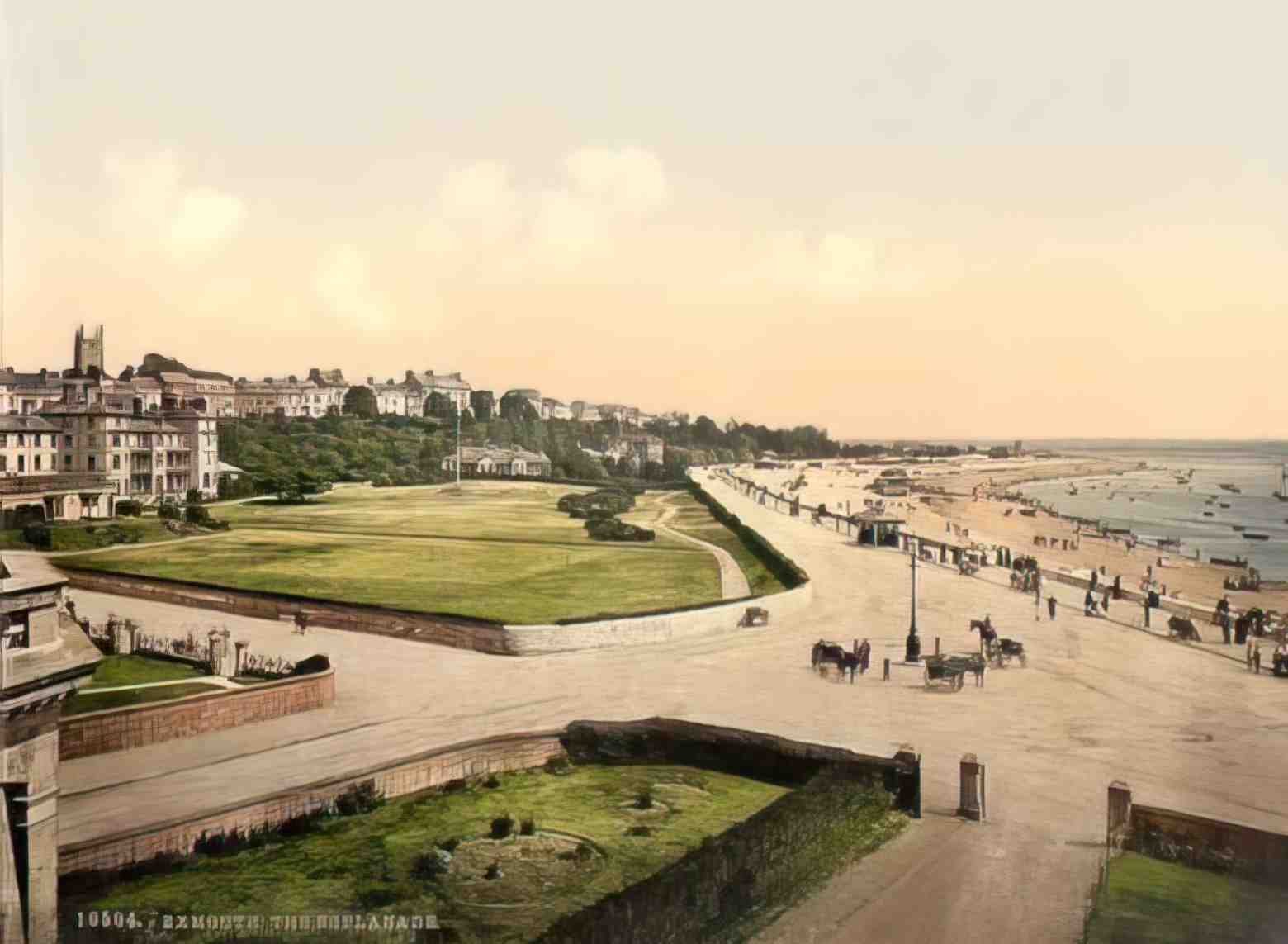 Devon Exmouth Esplanade Vintage A4 Photo Print