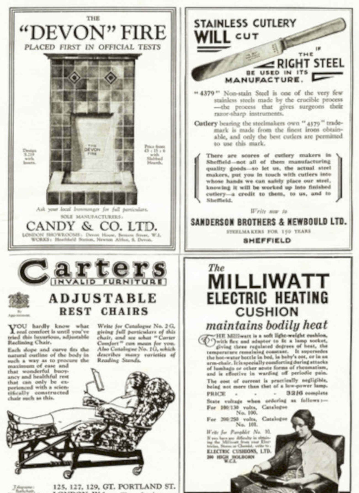 Devon Fire Furniture Vintage Retro Advert Poster A4 Photo Print