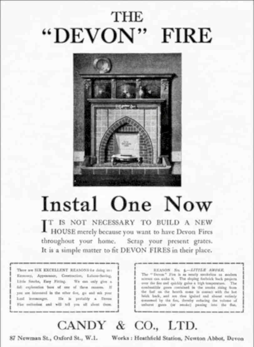 Devon Fire Hearth Vintage Retro Advert Poster A4 Photo Print