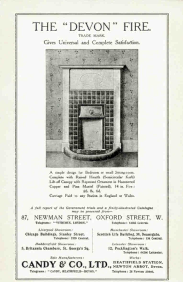 Devon Fireplace Print Vintage Retro Advert Poster A4 Photo Print