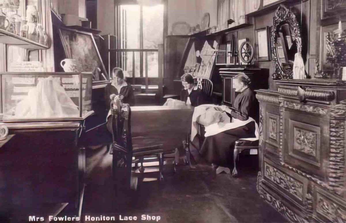 Devon Honiton Mrs Fowlers Lace Shop Vintage A4 Photo Print