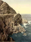 Devon Ilfracombe Capstone Steps Vintage A4 Photo Print
