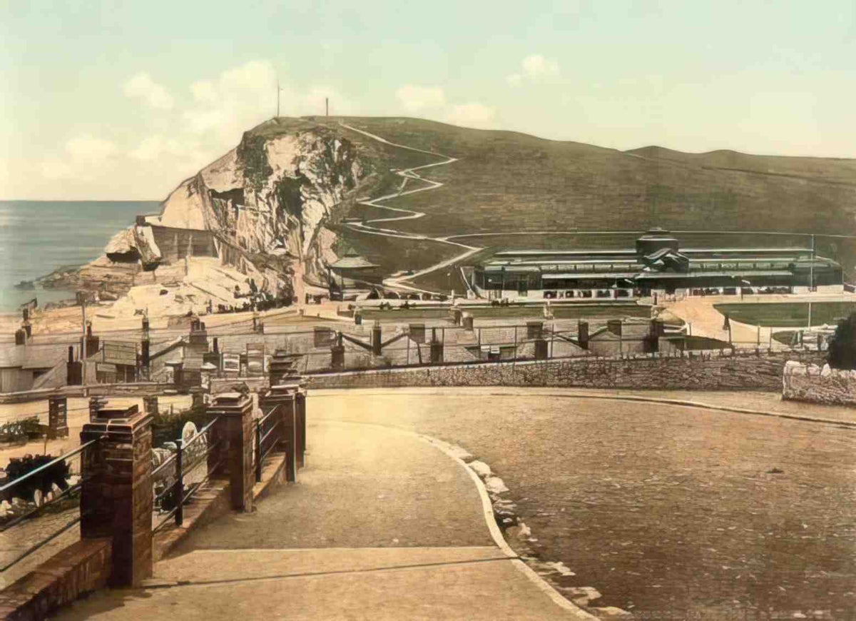Devon Ilfracombe Capstone and Shelter Vintage A4 Photo Print