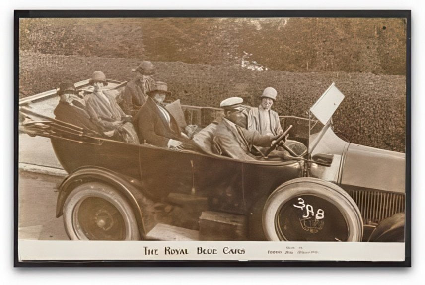 Devon Ilfracombe Charabanc Royal Blue Cars On Way To Clovelly Vintage A4 Photo Print