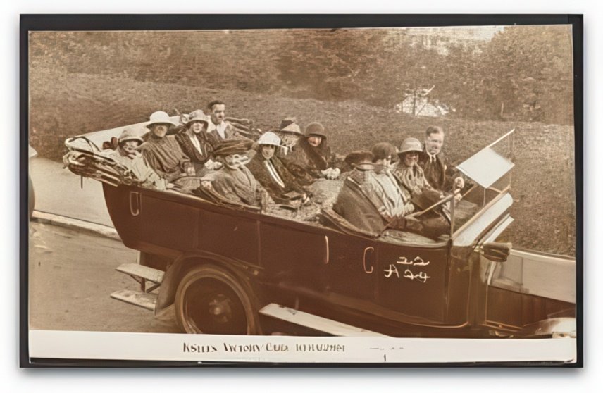 Devon Ilfracombe Knill S Victory Cars Charabanc & Passengers Vintage A4 Photo Print