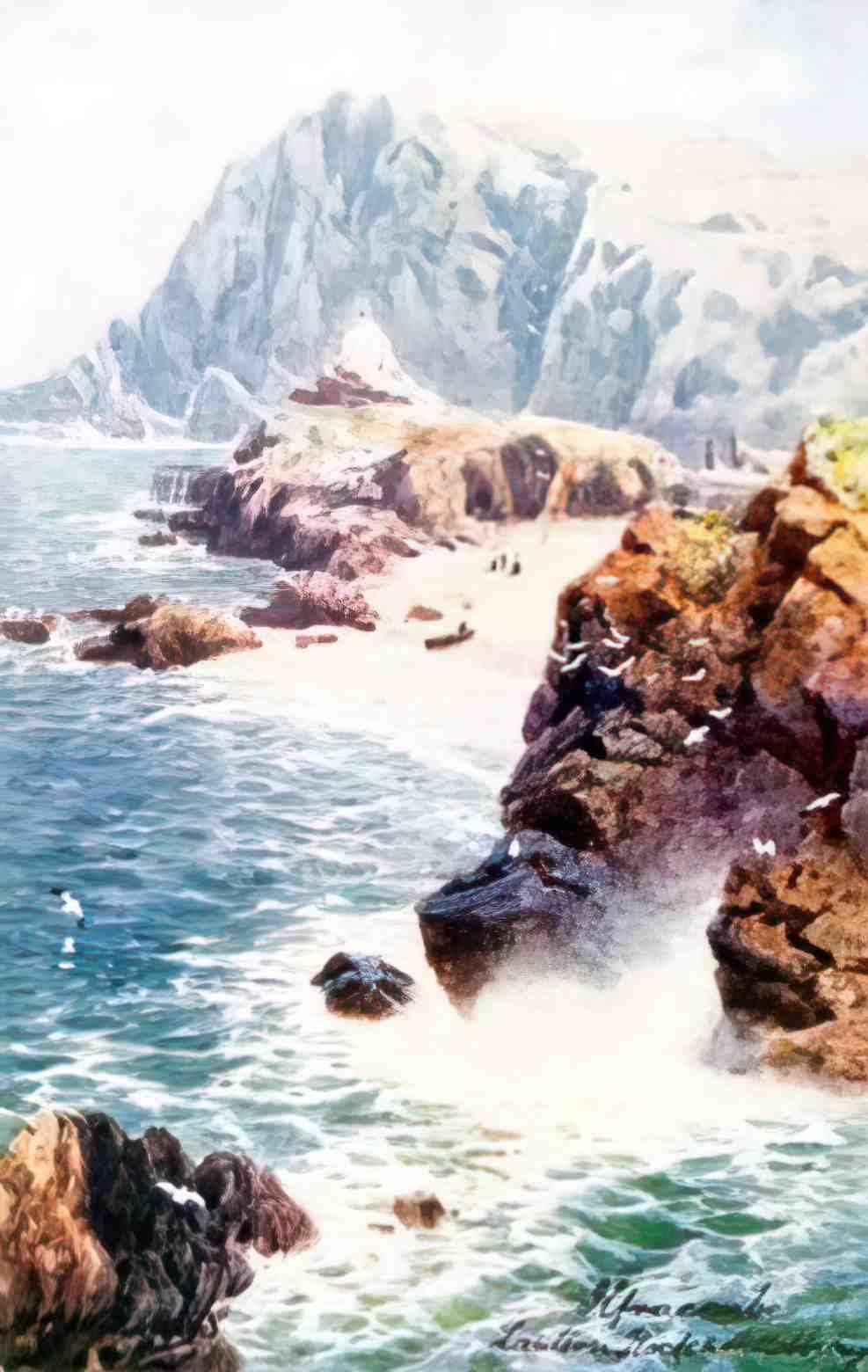 Devon Ilfracombe Lantern Rocks 1900s Vintage A4 Photo Print