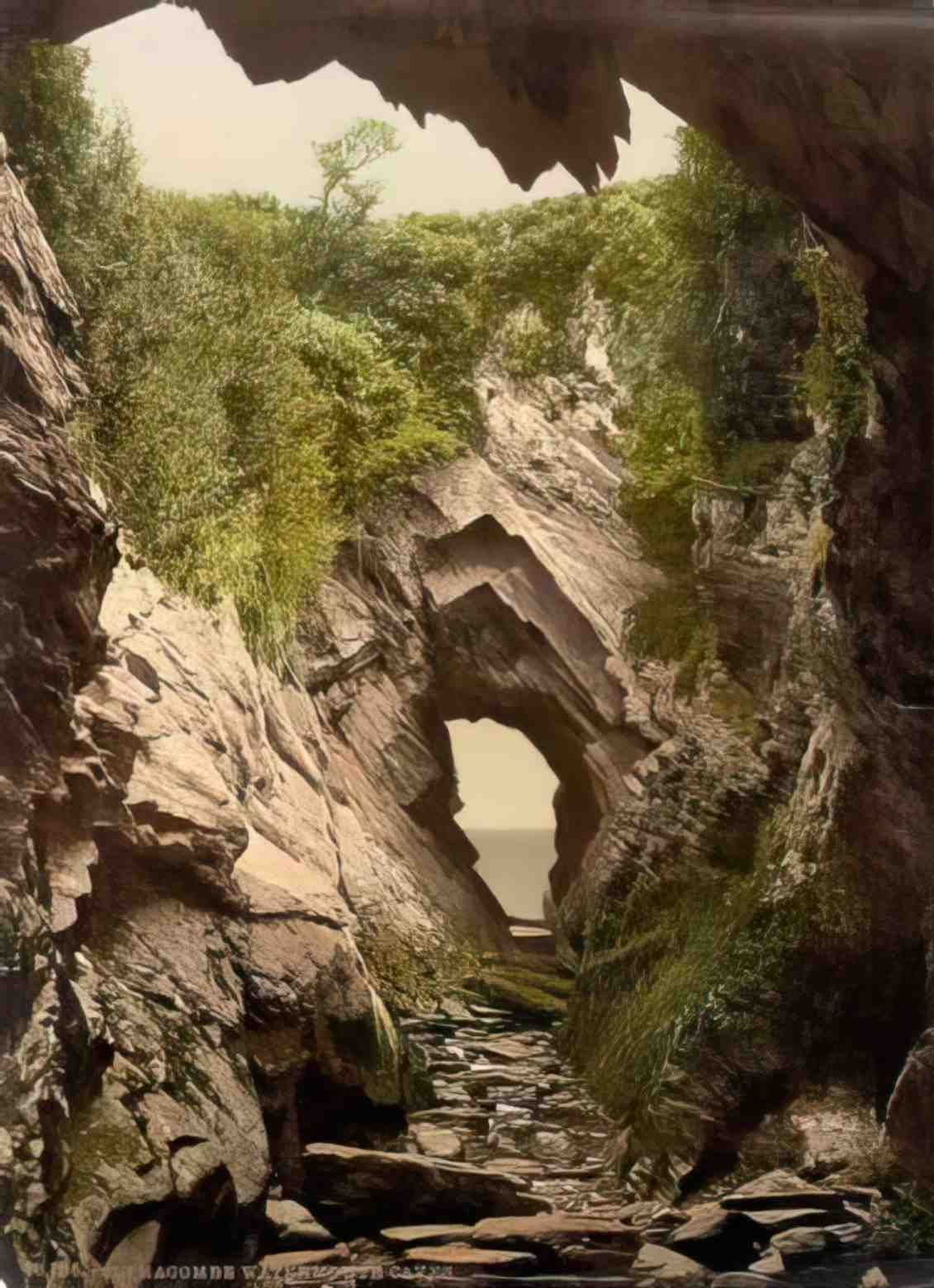 Devon Ilfracombe Watermouth Caves Vintage A4 Photo Print