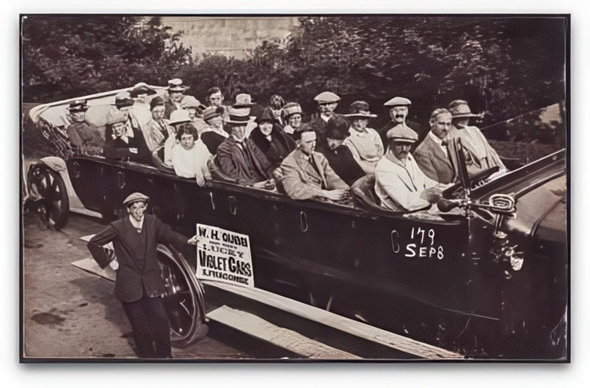 Devon Ilfracombe Wh Gubb Lucky Violet Cars Charabanc Sept 8th Vintage A4 Photo Print