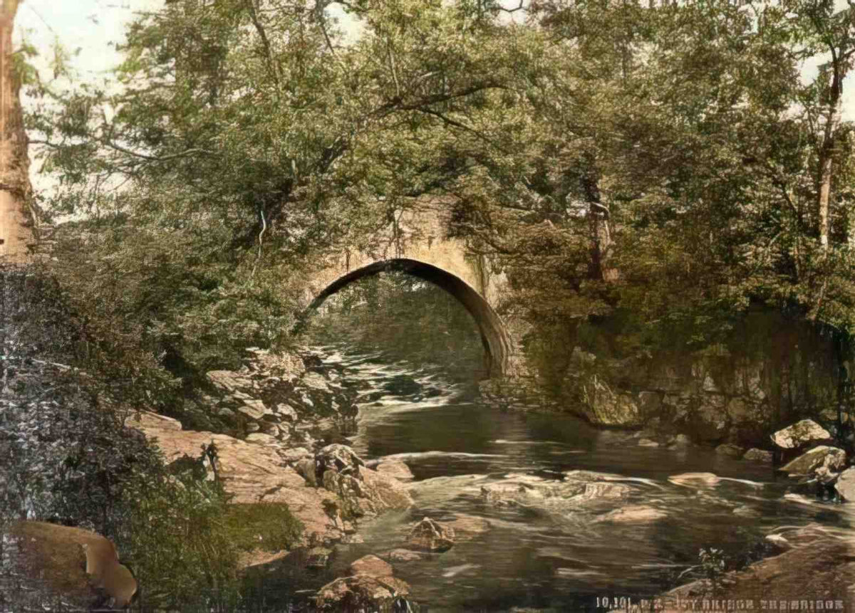 Devon Ivybridge The Bridge Vintage A4 Photo Print