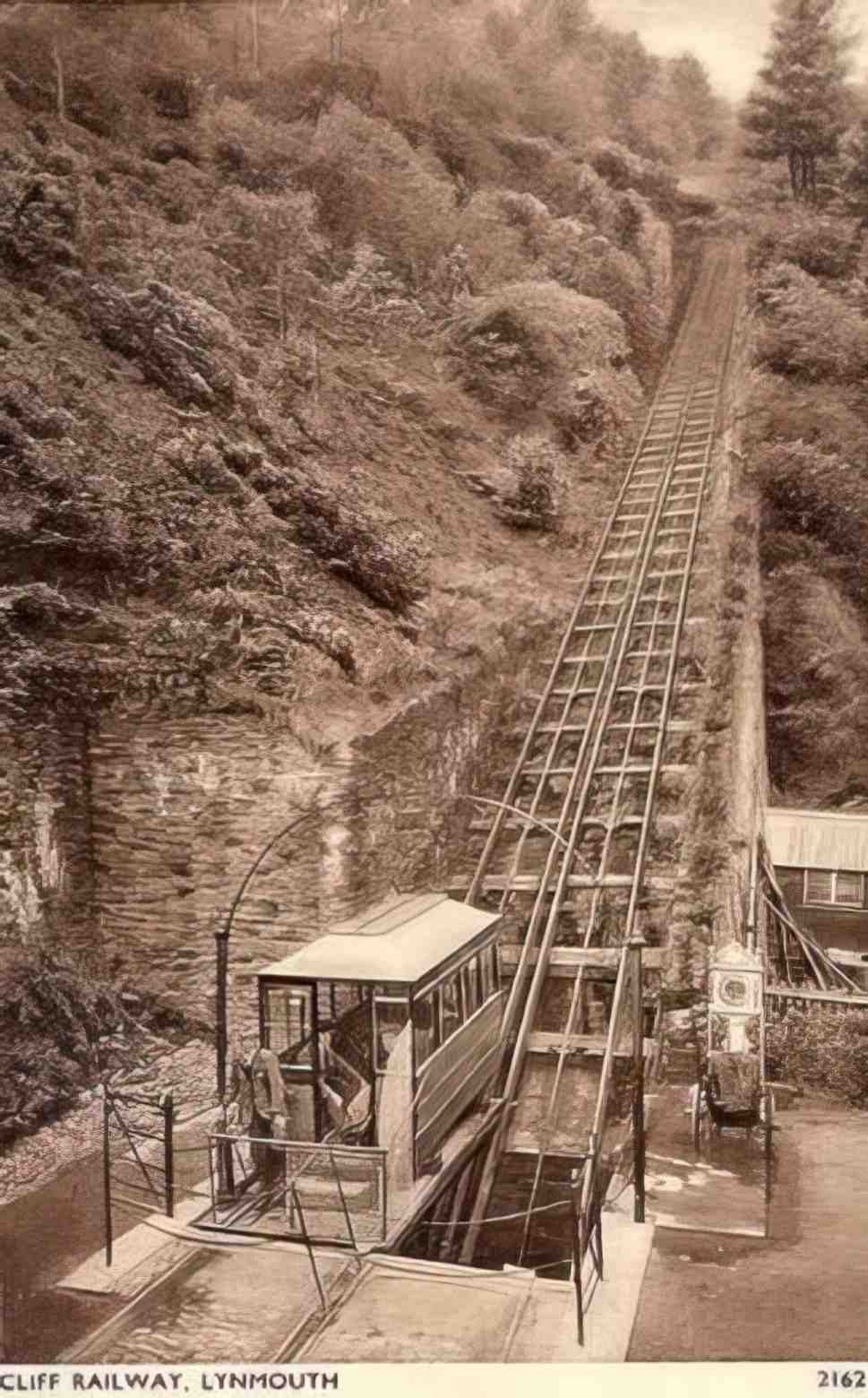 Devon Lynmouth Cliff Railway 1930s Vintage A4 Photo Print