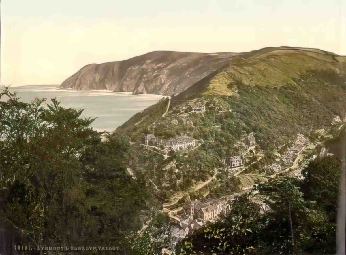 Devon Lynmouth East Lyn Valley Vintage A4 Photo Print