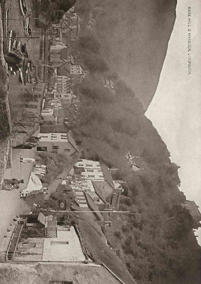 Devon Lynmouth Mars Hill and Harbour vintage old A4 Photo Print