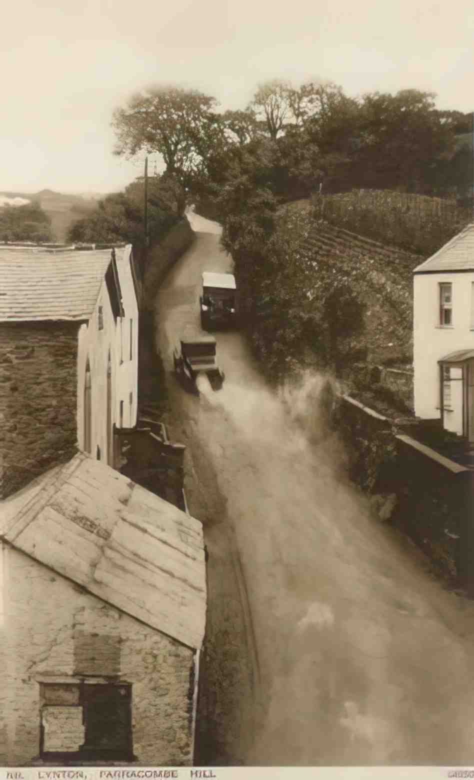 Devon Lynton Parracombe Hill 1930s Vintage A4 Photo Print