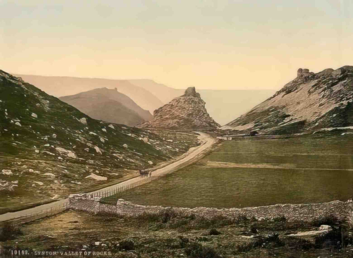 Devon Lynton Valley of Rocks Vintage A4 Photo Print