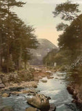 Devon Lynton View in the East Lyn Vintage A4 Photo Print