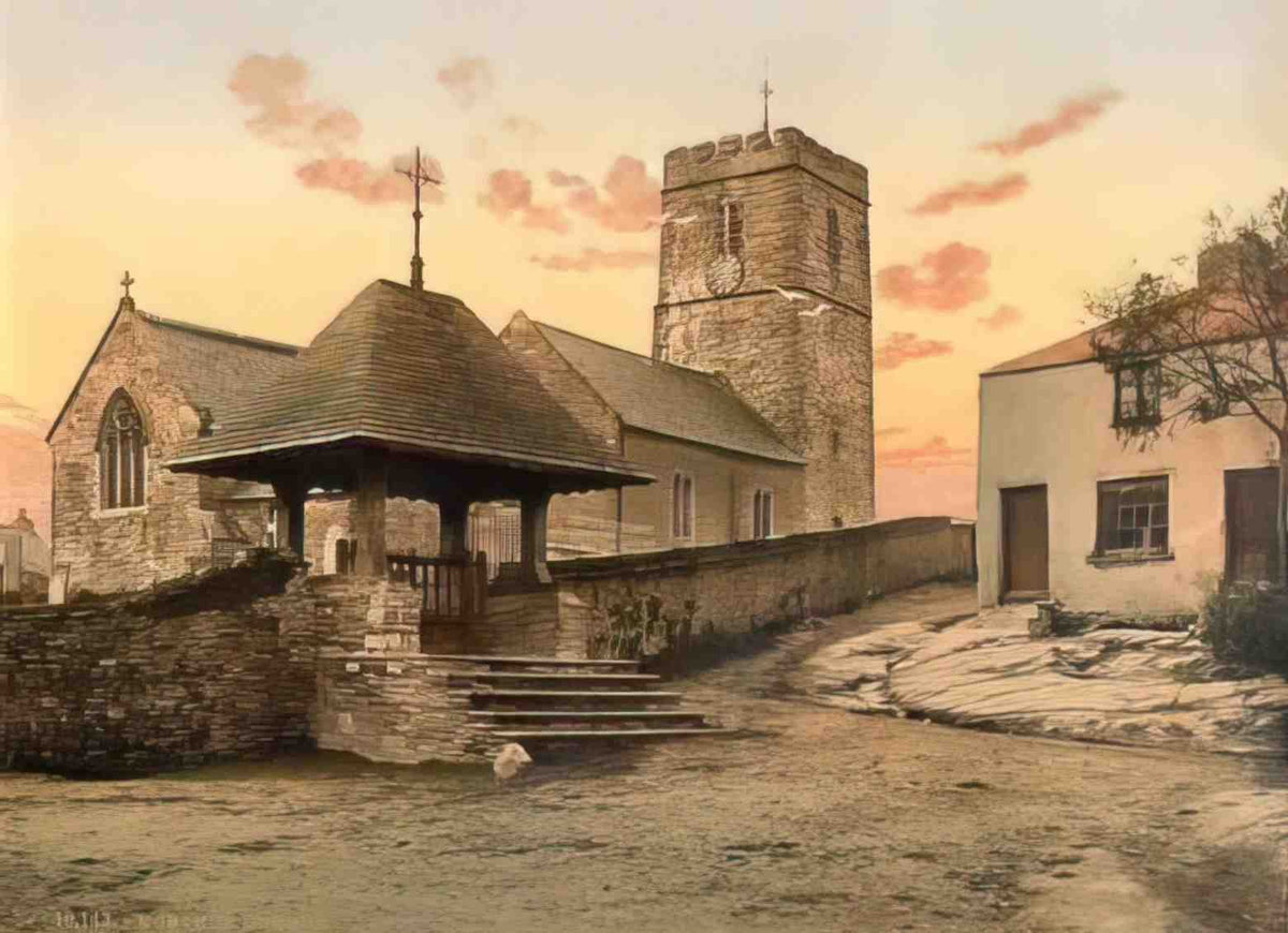 Devon Morthoe Church Vintage A4 Photo Print