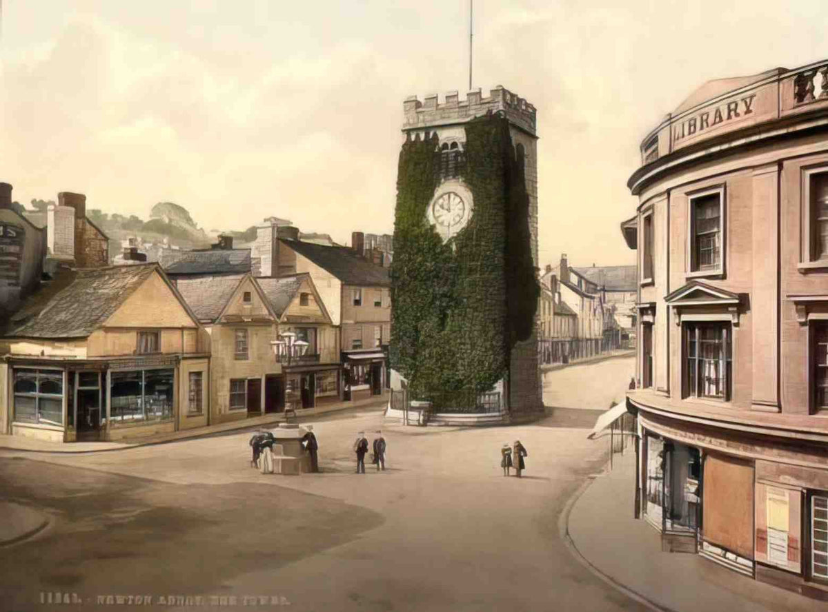 Devon Newton Abbot Tower of St Leonard Vintage A4 Photo Print