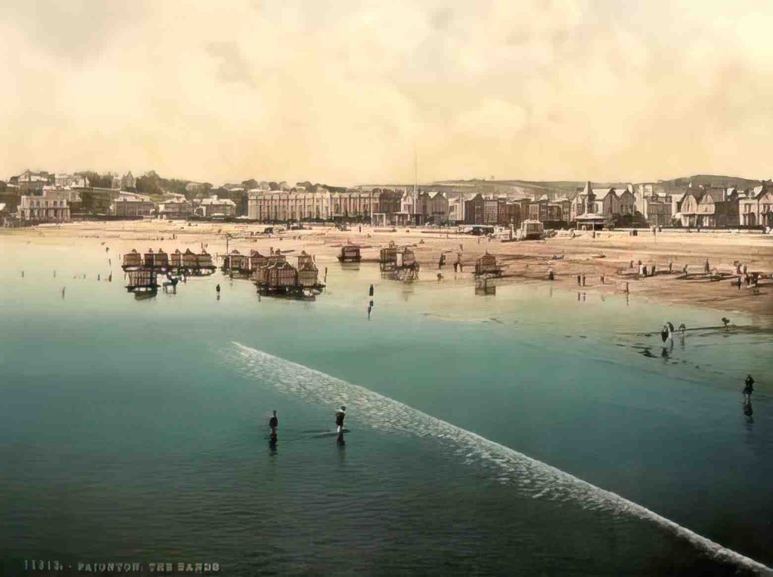 Devon Paignton The Sands II Vintage A4 Photo Print