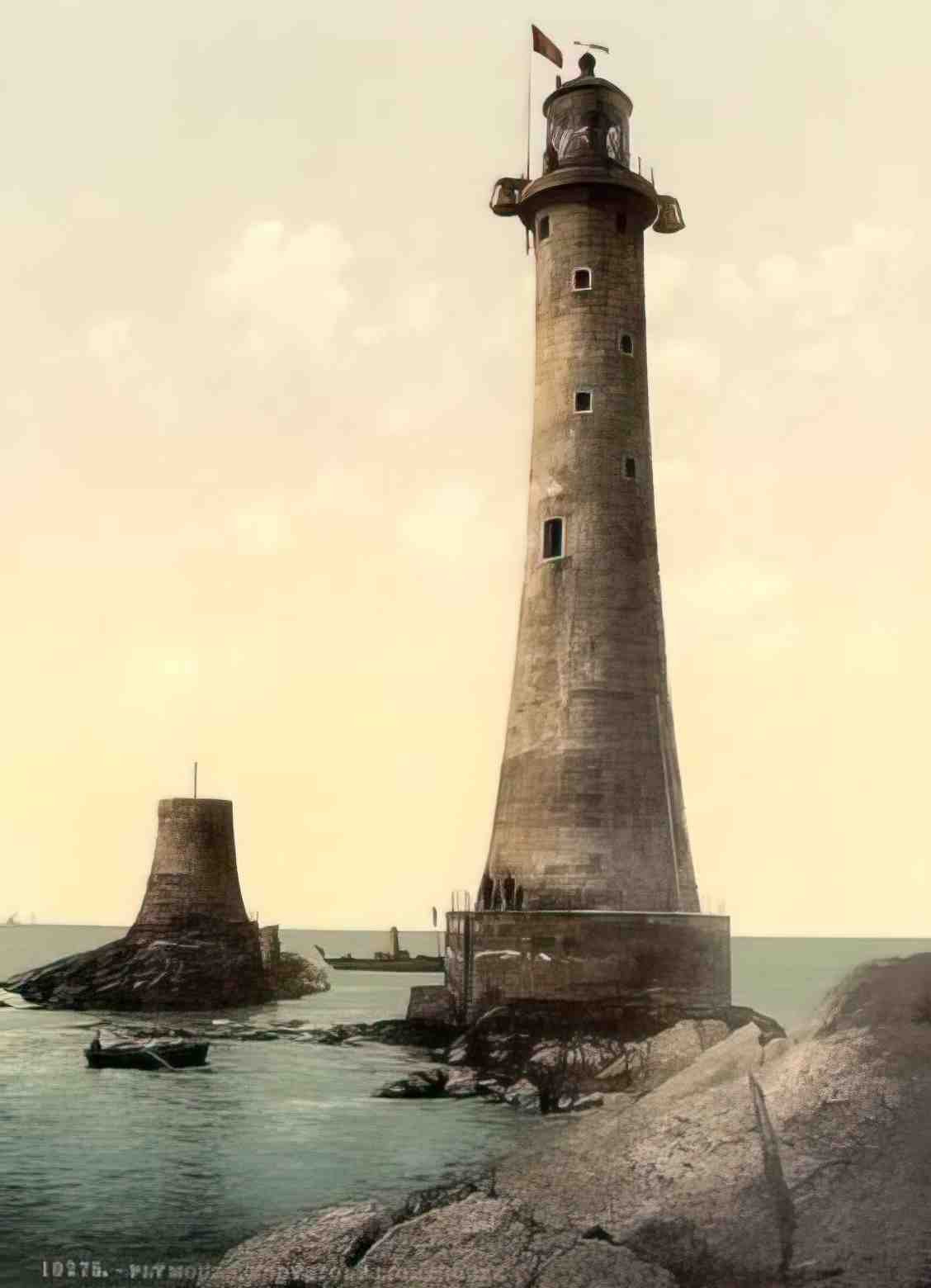 Devon Plymouth Eddystone Lighthouse Vintage A4 Photo Print