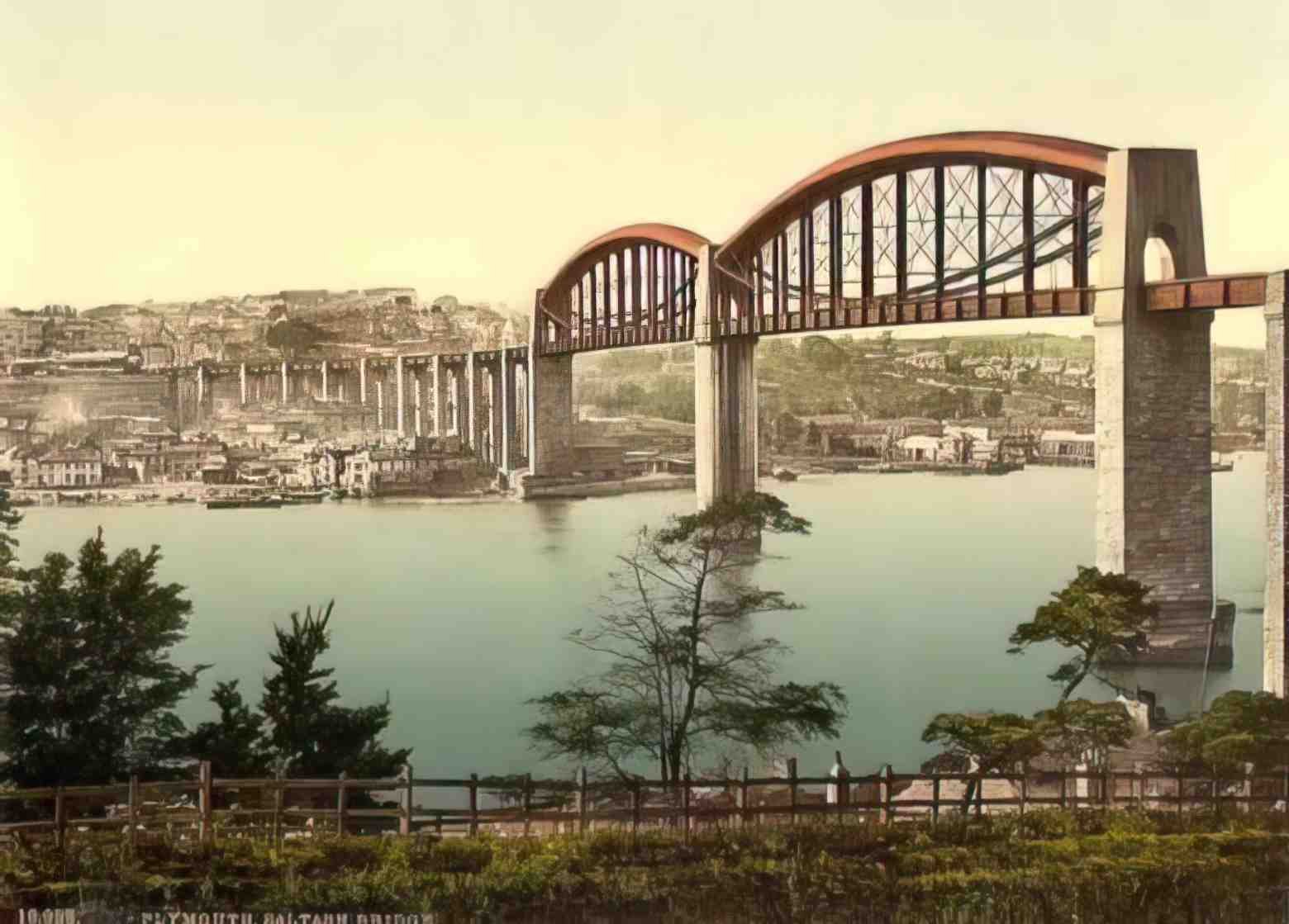 Devon Plymouth Saltash Bridge II Vintage A4 Photo Print