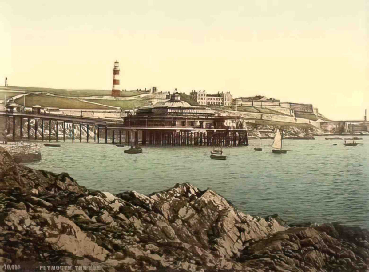 Devon Plymouth The Hoe Vintage A4 Photo Print