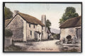 Devon Saunton Old Cottage Thatched Farmhouse & Barn Girl In Door Vintage A4 Photo Print
