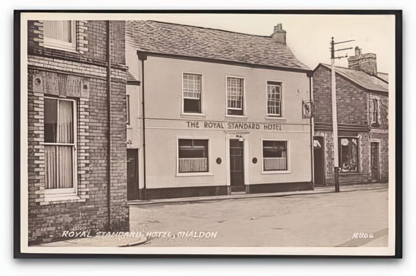Devon Shaldon Royal Standard Hotel From Road Junction Vintage A4 Photo Print