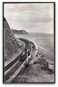 Devon Teignmouth Sea Wall Steam Train 146 On Track Round Cliff Vintage A4 Photo Print