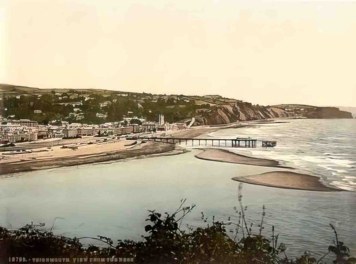 Devon Teignmouth view from the Ness Vintage A4 Photo Print