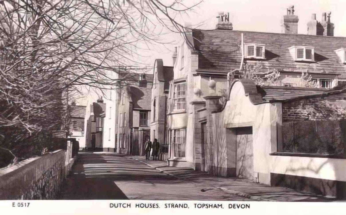Devon Topsham Strand Dutch Houses Vintage A4 Photo Print