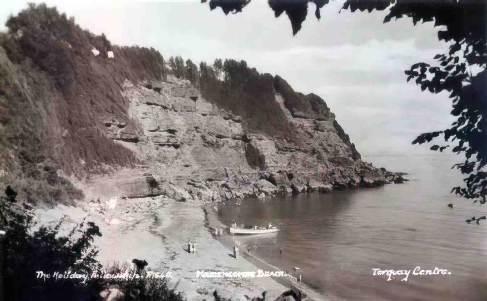 Devon Torquay Maidencombe Beach 1930s Vintage A4 Photo Print