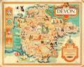 Devon Travel Poster Vintage Retro Advert Poster A4 Photo Print