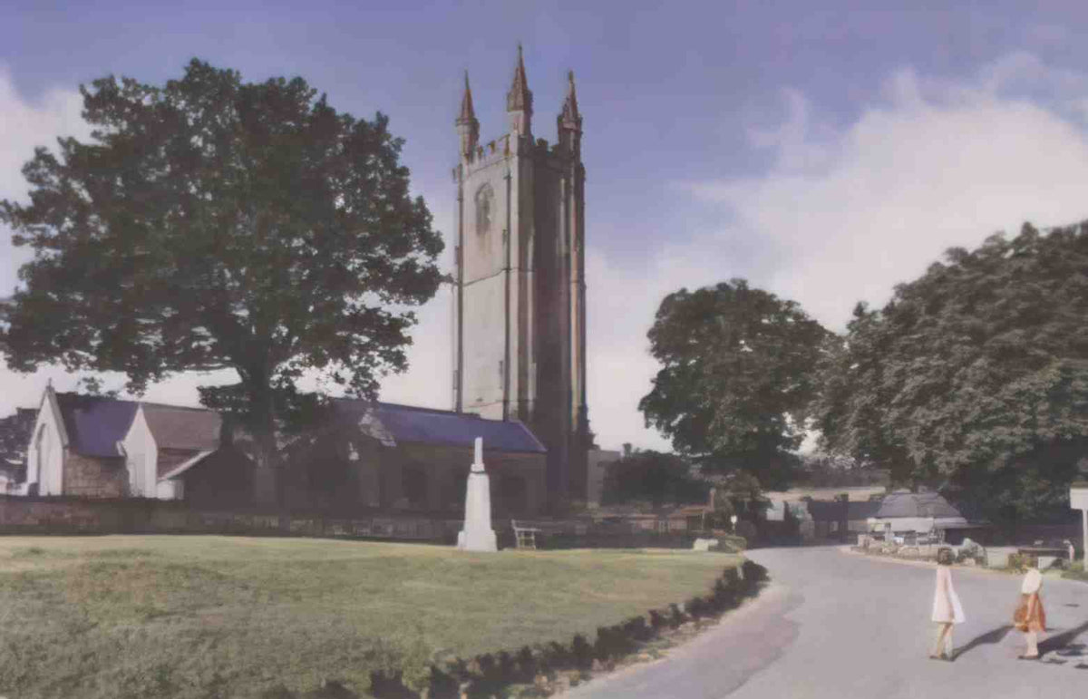 Devon Widecombe in the Moor The Green Vintage A4 Photo Print