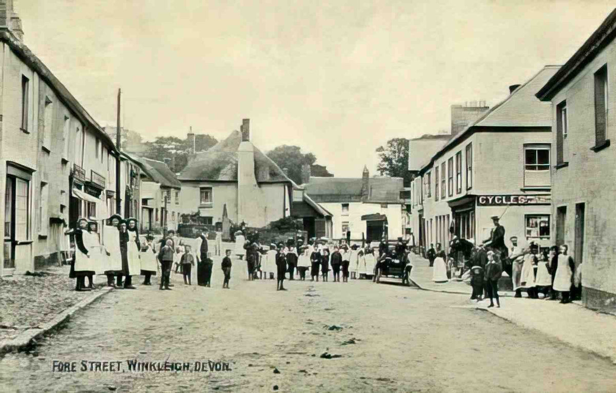 Devon Winkleigh Fore Street 1900s Vintage A4 Photo Print
